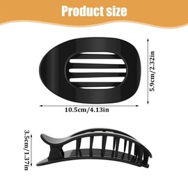 dinghaole 4 Pcs Flat Hair Clips for Women, Flat Hair Clips Strong Hold, French Hair Clips, Acetate Flat Hair Clips, Matte Hair Claw Clips for Thin, Thick Hair, Hair Accessories for Women and Girls