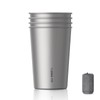 ZING TTI Titanium Pint Cup 300ml/10oz, Stackable Premium Metal Drinking