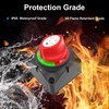Battery Disconnect Switch 12V Heavy Duty Kill Switch Waterproof Quick