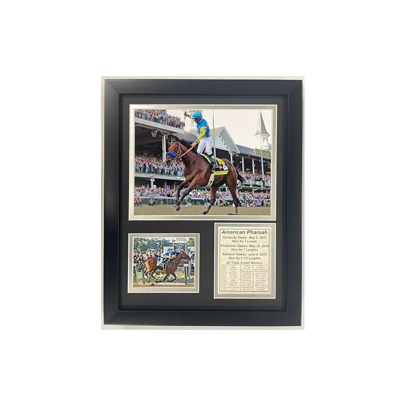 Championsip Racehorse Collectible Memorabilia | Triple Crown Racehorses | Framed