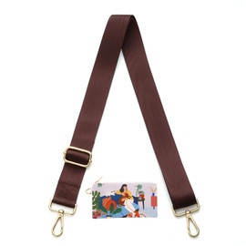 Senral Purse Straps Replacement Crossbody Wide Strap Canvas Bag Strap Messenger Bag Changeable Long Strap For Crossbody Handbag Golf Bag Strap (brown strap)