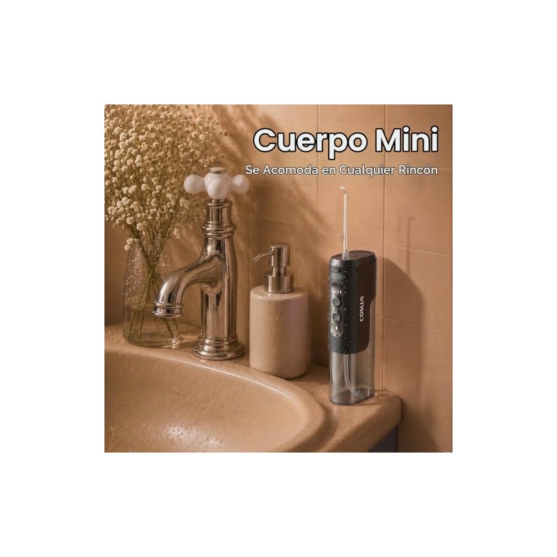COSLUS Mini hilo de agua, color negro