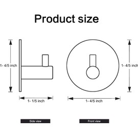 Adhesive Hooks - 5 Pack Heavy Duty Wall Hooks Waterproof Stainless Steel Hooks for Hat Towel Robe Hooks Rack Wall Mount - Bathroom Kitchen Home Hotel Office Cabinet and Bedroom CHROM06