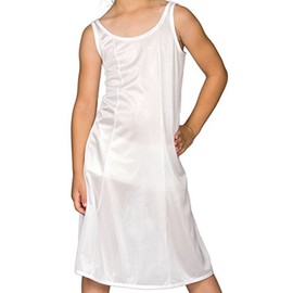 Girl's Full Tea Length Tricot Slip (16) White