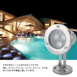 Underwater Pond Light, Underwater Spotlight, High Brightness, Waterproof, Easy Installation, Energy Saving, DC12V, IP68 Waterproof (Warm White)