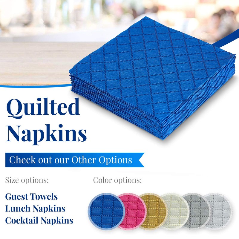 Silver Spoons Cocktail Napkins, Royal Blue 24 Count (Pack of