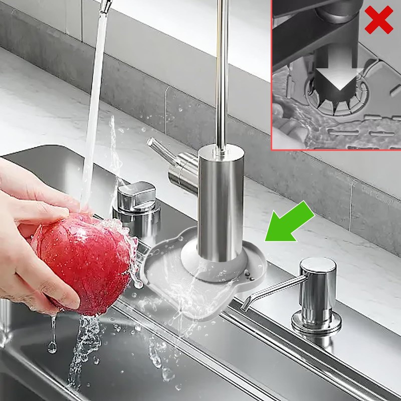 Silicone Faucet Mat for Kitchen Tap Compact Sink Splash Guard
