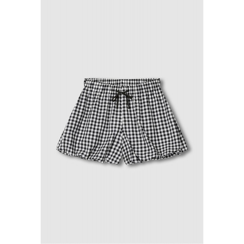 Jaju [JAJU] Plaid Shirring Bloomer Lounge Pants_Dark Mint