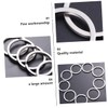 STOBOK Key Ring Accessories 50pcs Stainless Steel Keyring Clips Keyring