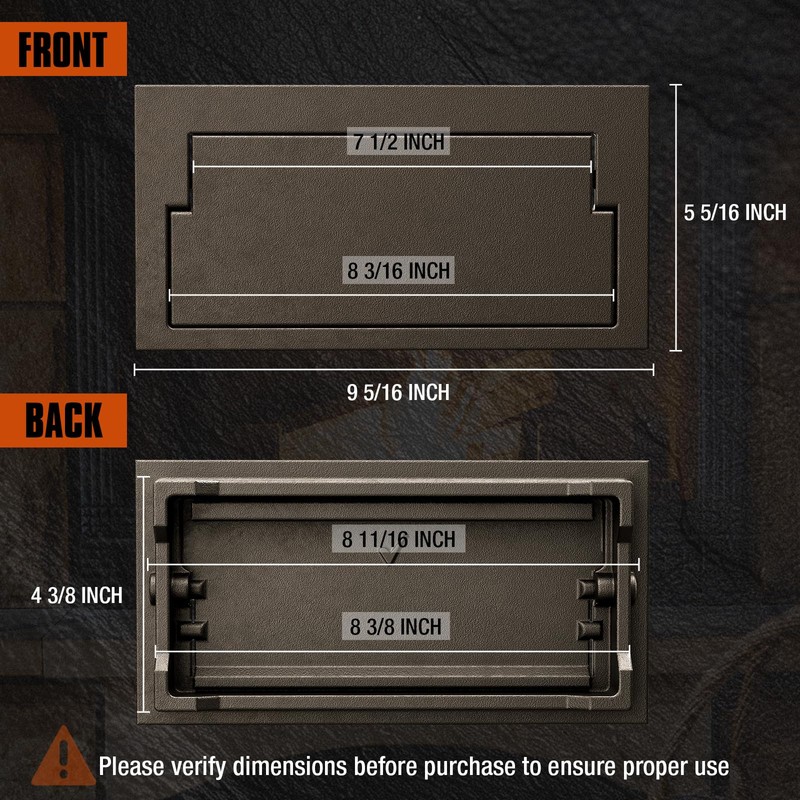 Glosaie Fireplace Ash Dump Door, Fireplace Cover for Ash Cleanup,