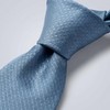 [S&W SHLAX&WING] Men's Necktie Steel Blue Tie Solid Extra Long