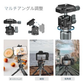 Leapluminin Low Profile Camera Tripod Ball Head, 360° Rotating Ball Head Compatible with Arca 1/4" Quick Release Plate, Arca Swiss Quick Release Plate and Tripod Ball Head, Load Capacity: 3kg/6.6lb