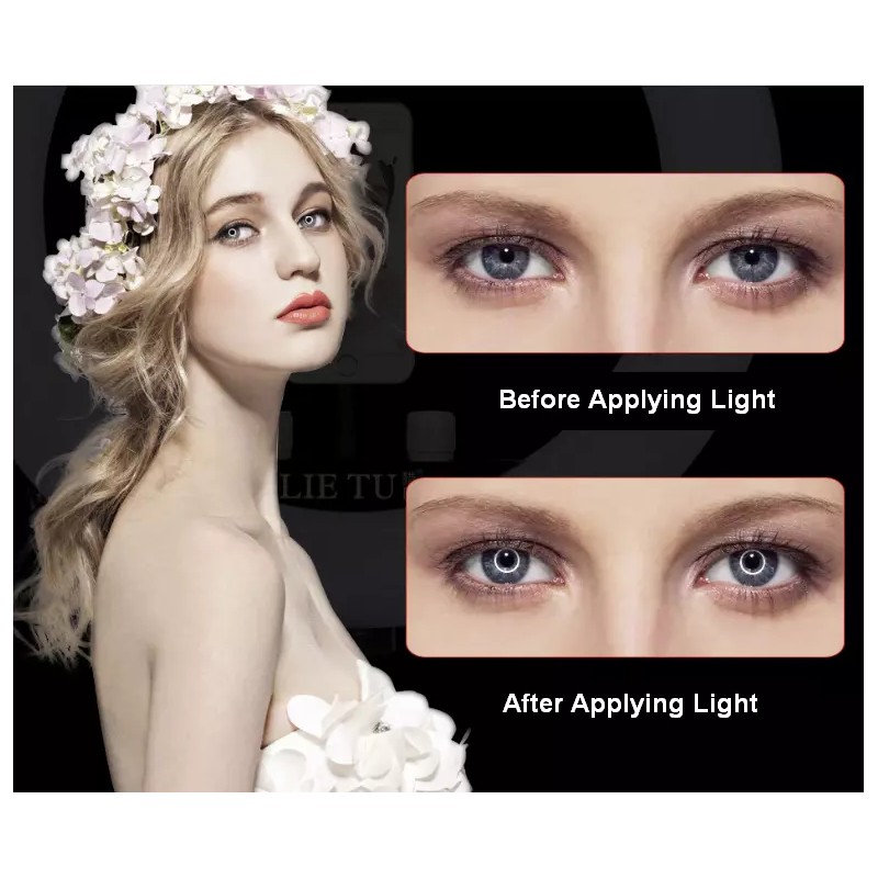 Fodoto 14" LED BiColor Dimmable Ring Light Kit 7' Stand