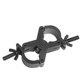 Lighting Truss Swivel Coupler Clamps for Lights, Lighting O Clamp Black Pole Clamp Quick Release Dual Head Truss Clamp, 30 mm - 35 mm Dual Swivel Tube Clamp Wrap Around Pipe Clamp Mounting Bracket