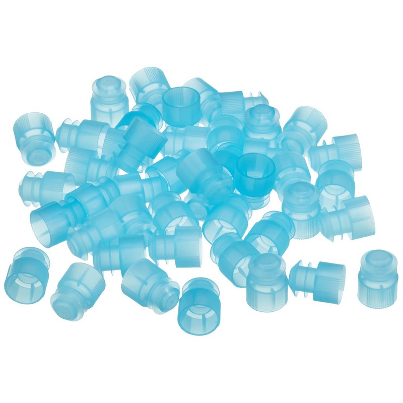 neoLab 100 x Blue Polyethylene Slat Grip Plugs 16mm x