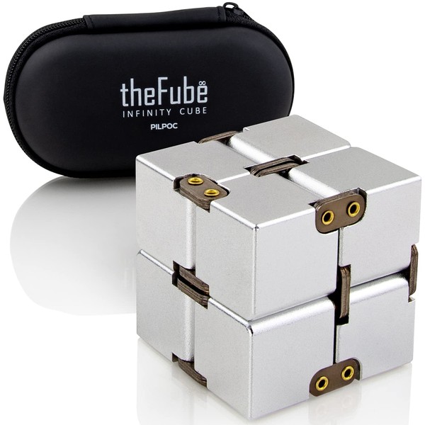 PILPOC theFube Infinity Cube Fidget Desk Toy - Aluminum Infinite