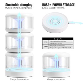 oneleaf Atmosphere Light Portable LED Night Light, Candle lamp, Three lights with a charging Base, Touch switch Cordless Rechargeable Washroom,Stair,Bedroom,Camping