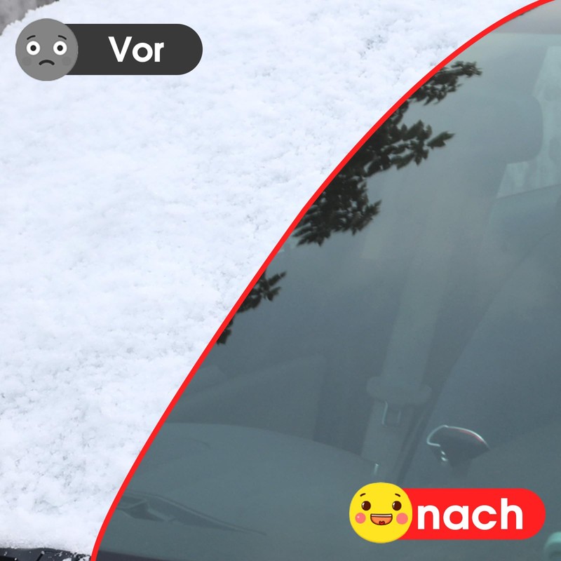 DOLILO 2 Stück Eiskratzer Auto, Scheibenkratzer Auto mit Ergonomischem Schaumstoffgriff,