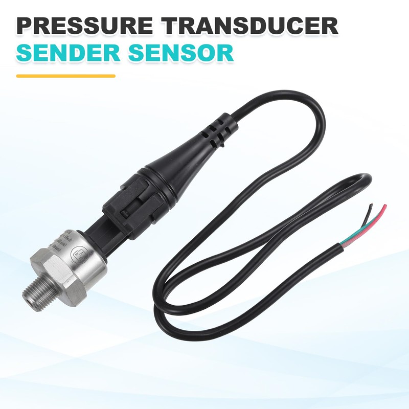 sourcing map Pressure Transducer Sender Sensor with Connector, 1/8" NPT