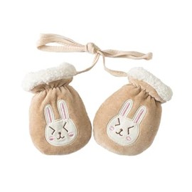 XGOPTS Baby Gloves Mittens Winter Thick Warm Lining Mittens Winter Cotton Blend Gloves Anti Scratch Gloves For Kids Boys Girls Toddlers Newborn Rabbit Feature(9-18 Months)
