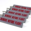 Rotary13B1 - Remove Before Flight Keychain - Gray/Red 5pcs