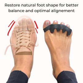 The Toe Spacer from Spacer Mobility, Recovery from the Ground Up, Correct Bunions, Plantar Fasciitis, & Correct Toes | Unisex Therapeutic Toe Spacer - Relieve Foot Pain and Tension | 4-Loop (4-Loop)