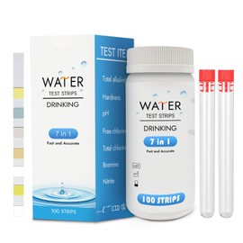 9-Way Pool Test Strips,Strips for Hot tub and Spa, Accurate Testing pH, Total Chlorine, Free Chlorine, Bromine, Alkalinity (7 in 1 Pool Test Strips)
