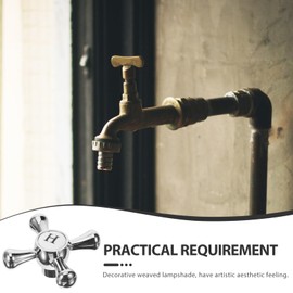 Uonlytech Faucet Handle Replacement Cross-Arm Faucet Handle Zinc Alloy Faucet Handle Sink Bathtub Handle Single Handle for Kitchen Bathroom(Hot)