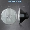 SHENKENUO Pair 7inch Round Light Housing H4 Halogen High/Low Bulbs