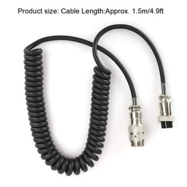 PUSOKEI Handheld Microphone DIN Cable, 8 Pin 8 Pin Audio System Microphone Signal Lead with 1.5 m Length for Yaesu 8 Pin Microphones