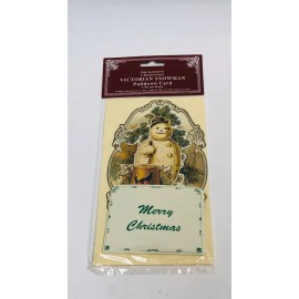 Shackman 2000 SHACKMAN VICTORIAN SNOWMAN 3-D PULLDOWN CARD WITH ENVELOPE