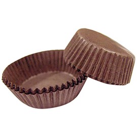 Cybrtrayd 1000 Count No.6 Glassine Paper Candy Cups, Brown