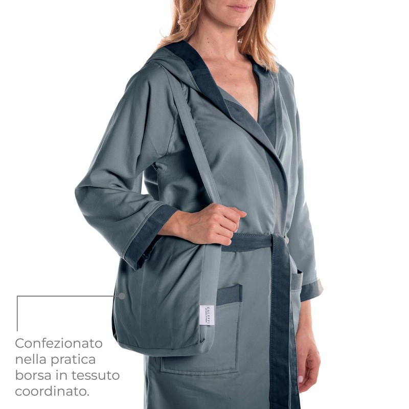 Caleffi Tecno 25909 Bathrobe Bicolour Microfibre