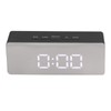LED Mirror Alarm Clock Rectangular Digital Clock with Temperature Display