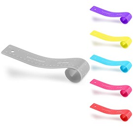 Flexible Ruler Grey, 12 in (30 cm) Soft Plastic Shatter Resistant Straight Edge Ruler, Bendable Kids & Adults Ruler w/Inches & Metrics Also Available in Pink, Purple, Red, Blue, Green, 1 Pc âby Enday