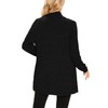 iChunhua Lightweight Soft Long Length Open Front Black Cardigans for