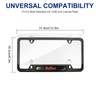 ELECTRONLUMEN Clear License Plate Covers + Aluminum Alloy Frames Combo
