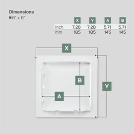 Vent Systems 6'' x 6'' Inch White Metal Access Panel - Easy Access Doors - Access Panel for Drywall, Wall, Electrical and Plumbing Service Door