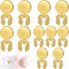 STSTR 11PCS Gold Button Covers for Women, Blank Cuff Links