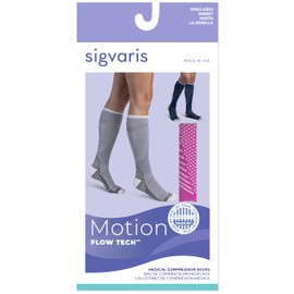 Unisex Motion Flow Tech Compression Socks 20-30mmHg - for Men & Women - Graduated Stockings for Varicose Veins, Edema, Athletes, Pregnancy, Travel, Nurses, Runners, Post-Surgery & DVT Prevention (Teal, Medium Long)