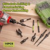 KAKILFOB Countersink Drill Bit Set, 16PCS M2 Cobalt HSS Woodworking