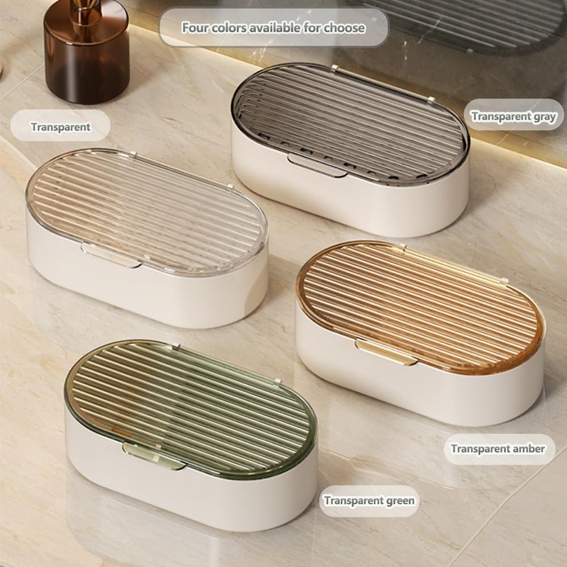 Sbomi Double Layer Removable Soap Dish, Soap Dish with Drain