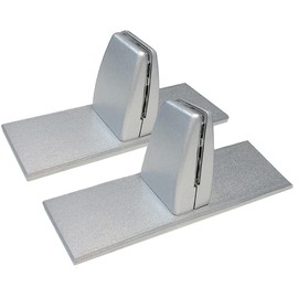 Precision-Milled Aluminum clamp Set for Office Privacy Panels. Includes Rubber-Grip Acrylic Standoff mounts and Adjustable Brackets. Ideal for Metal Shelf Support with Screws and Allen Wrench kit