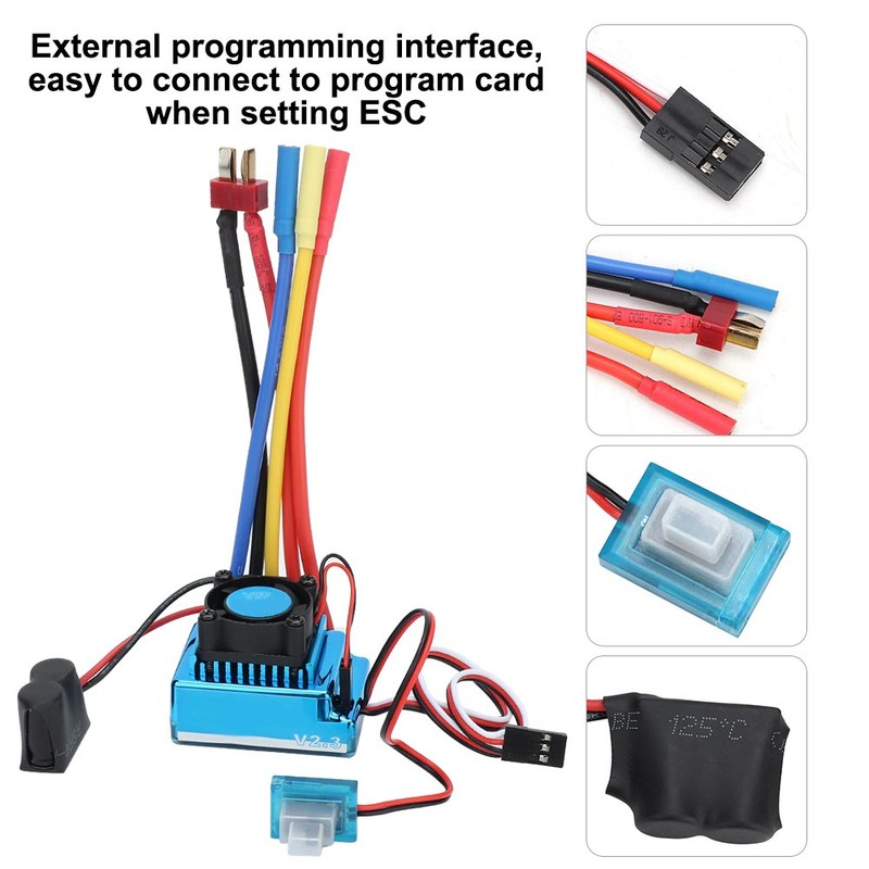 V2.3 Brushless Electric Speed Controller ESC for RC Car Accessory