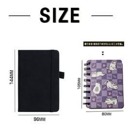 Horizontal Ruled A6 Notebook (2 Books) (5 Colors Available/2 Books) Memo Notebook, Diary, Notebook, A6, Horizontal Notebook, Plain
