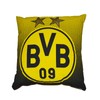 Borussia Dortmund, Polyester, BVB cushion with emblem, black/yellow, 40 x