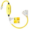 Thonapa Cable de extensión GFCI para exteriores de 3 pies,