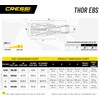 Cressi Thor EBS Adjustable Open Heel Fins, Black/Grey, XL