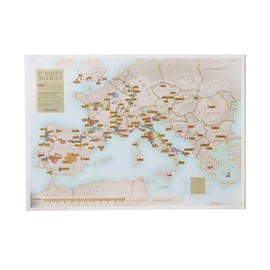 Scratch Off European Wine Print - Maps International - poster gift for wine lovers enthusiasts - regions + sub-regions - 42 (h) x 29.7 (w) cm