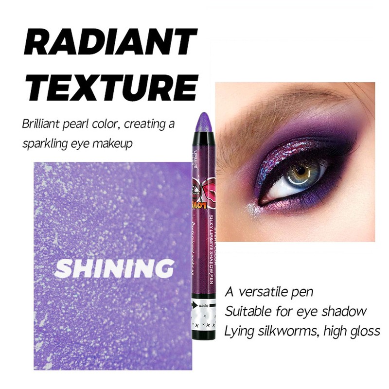 Deep Purple Shimmering Eyeshadow Stick, Dark Purple Cream Eye Shadow